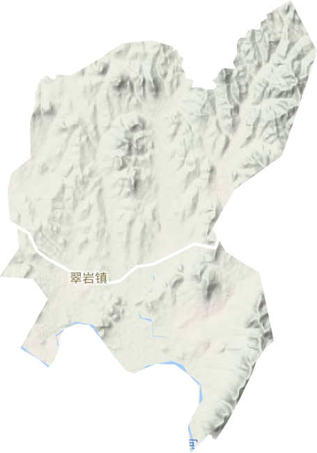 翠巖鎮(zhèn)地形圖