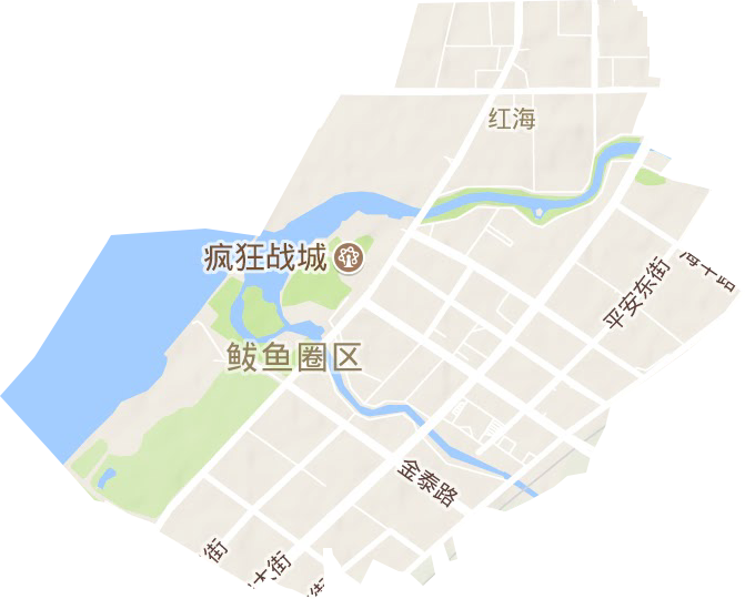 紅海街道地形圖