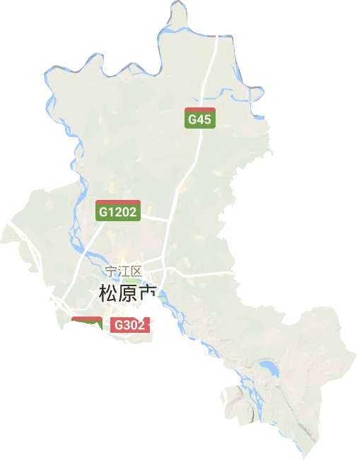 寧江區(qū)地形圖