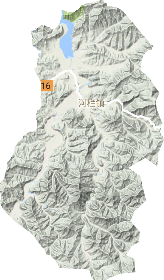 河欄鎮(zhèn)地形圖