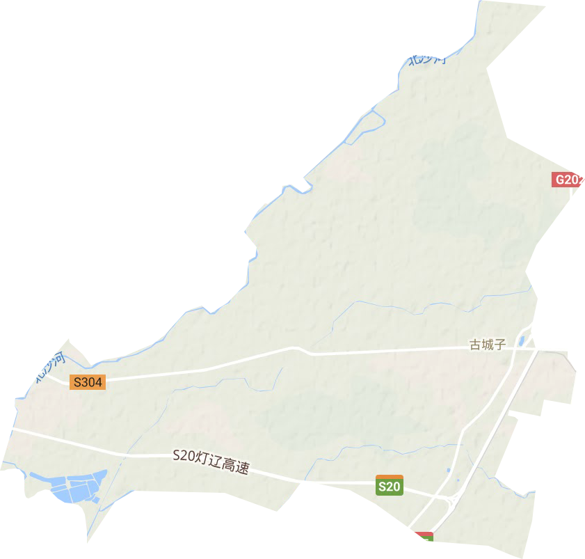 古城子街道地形圖