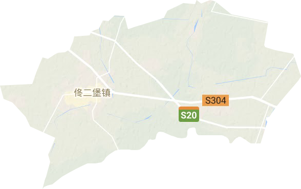 佟二堡鎮地形圖