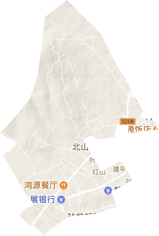 紅山街道地形圖