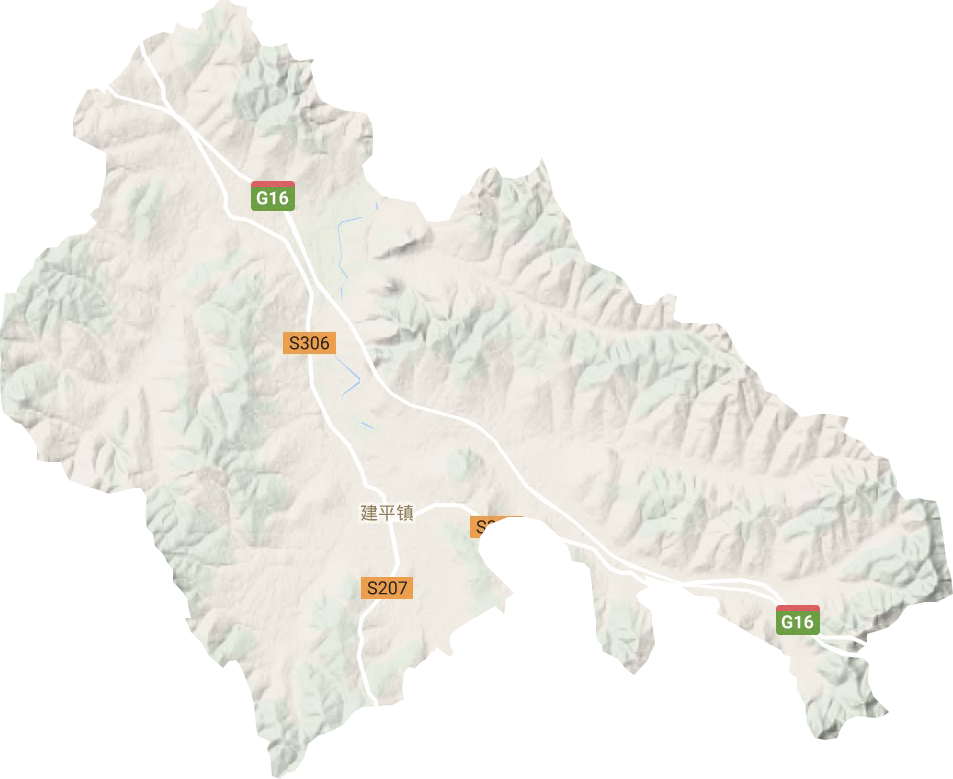 建平鎮地形圖