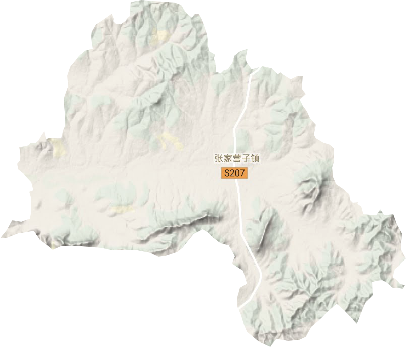 張家營子鎮地形圖