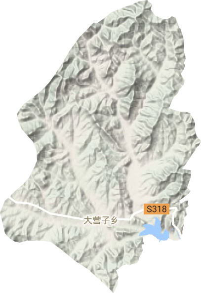 大營子鄉地形圖