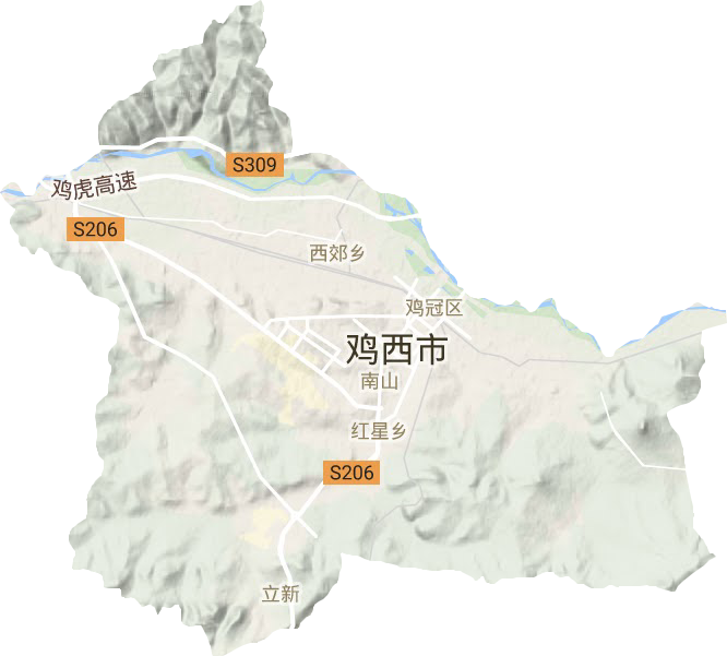 雞冠區(qū)地形圖
