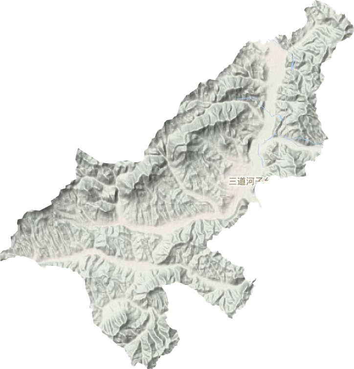 三道河子鄉地形圖