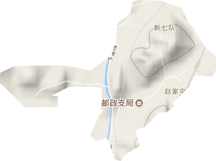 趙家屯街道地形圖