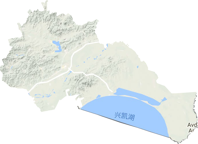 密山市地形圖