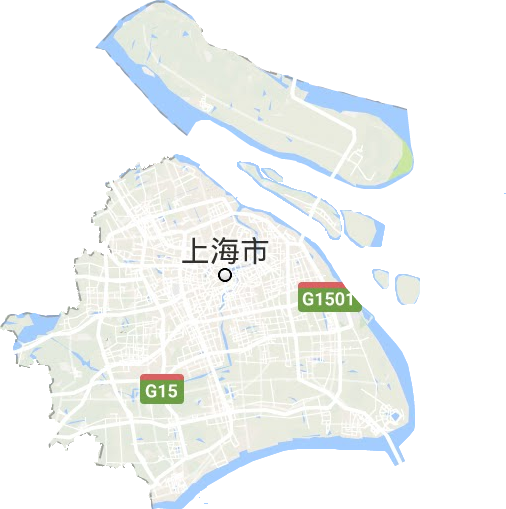 上海城區(qū)地形圖