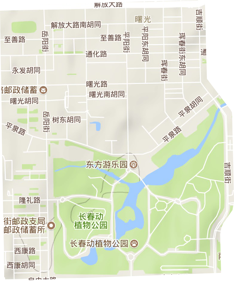 曙光街道地形圖
