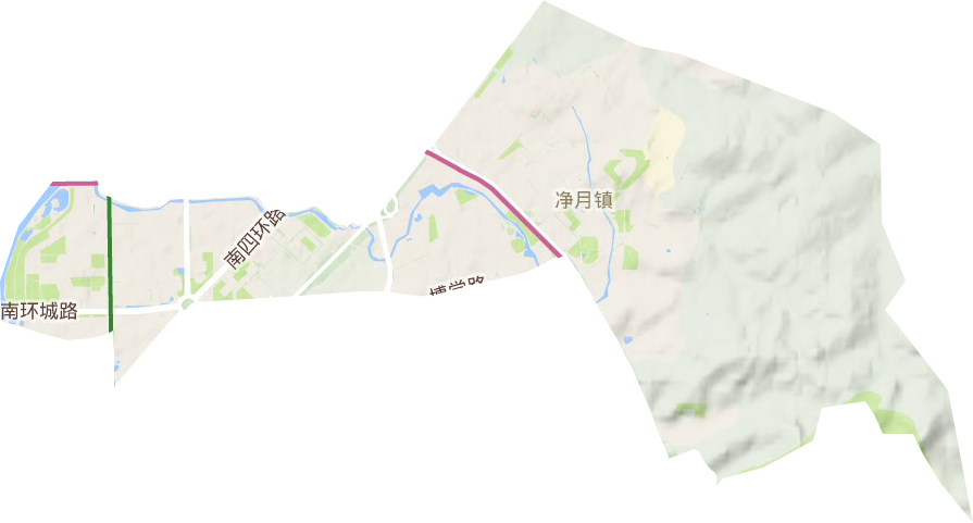 凈月街道地形圖