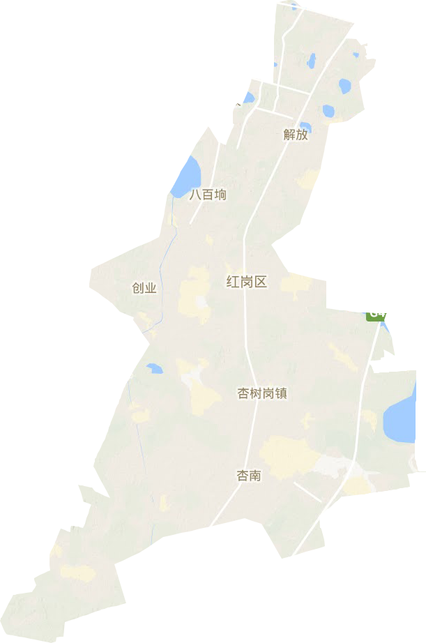 紅崗區地形圖