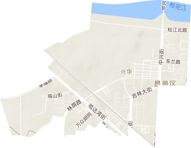興華街道地形圖
