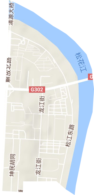 延江街道地形圖