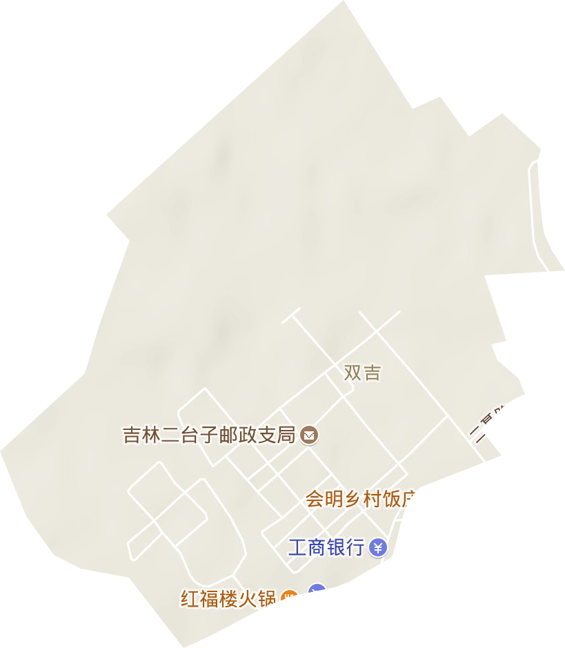 雙吉街道地形圖