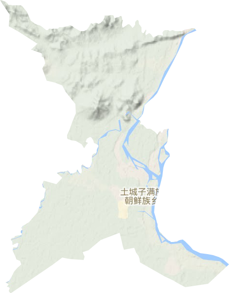 土城子滿族朝鮮族鄉地形圖