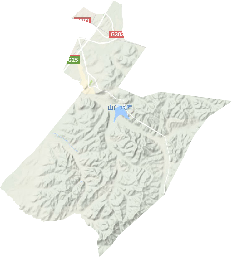 山門鎮地形圖