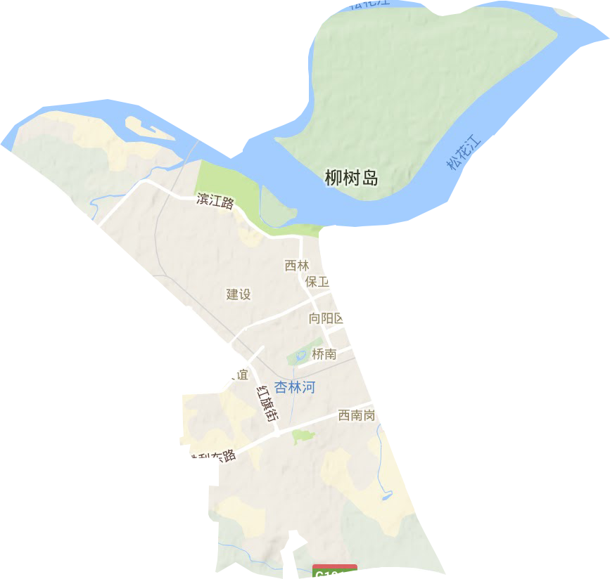 向陽區地形圖