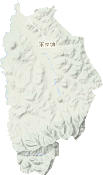 平崗鎮(zhèn)地形圖