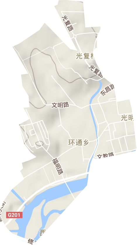 光明街道地形圖