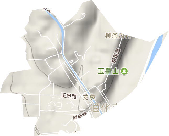 龍泉街道地形圖