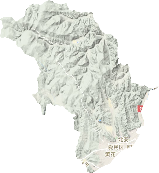 愛民區(qū)地形圖