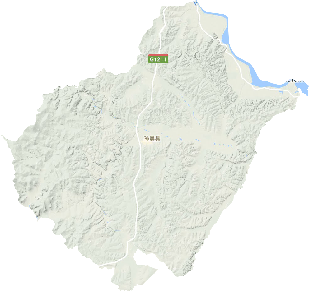 孫吳縣地形圖