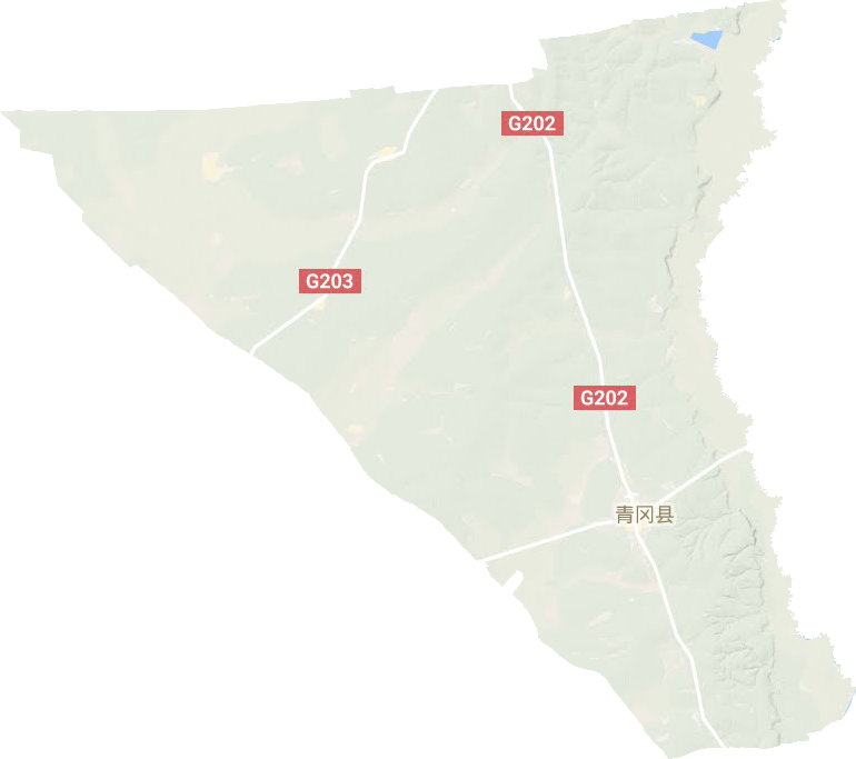 青岡縣地形圖