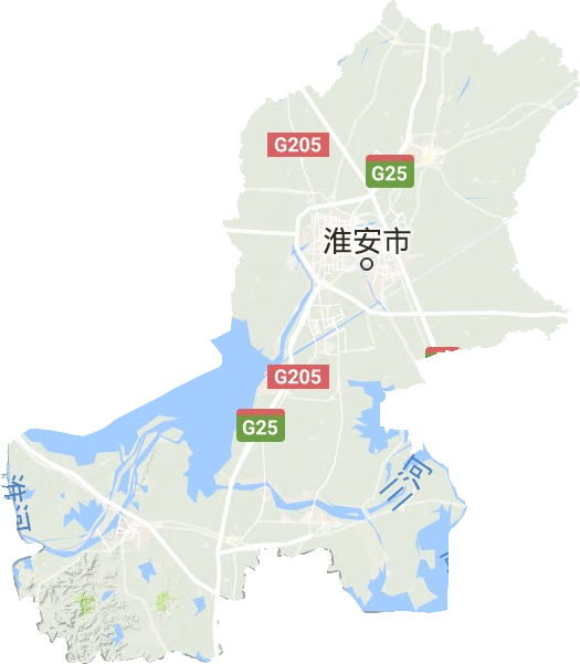淮安市地形圖