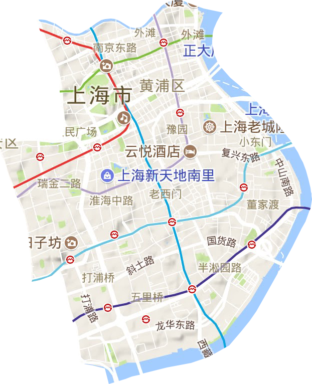 黃浦區地形圖