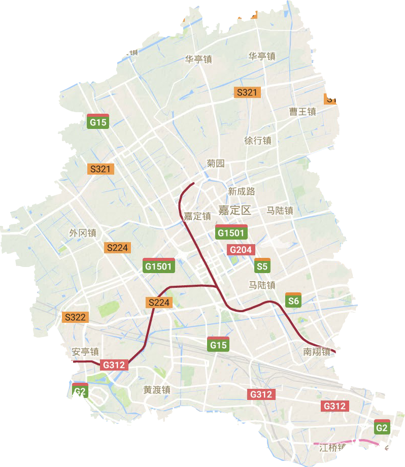 嘉定區地形圖