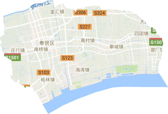 奉賢區(qū)地形圖