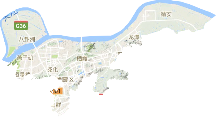 棲霞區地形圖