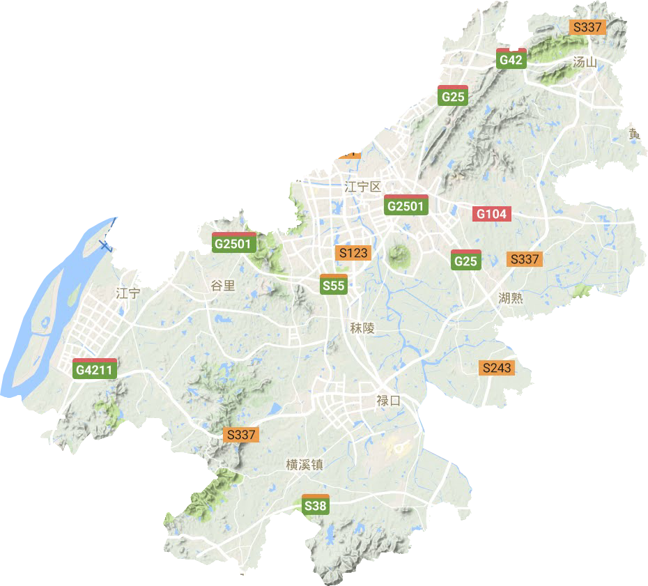 江寧區(qū)地形圖