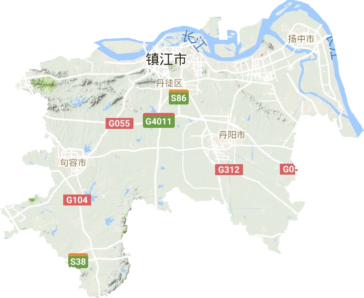 鎮江市地形圖