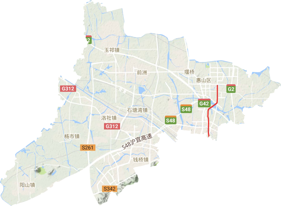 惠山區(qū)地形圖