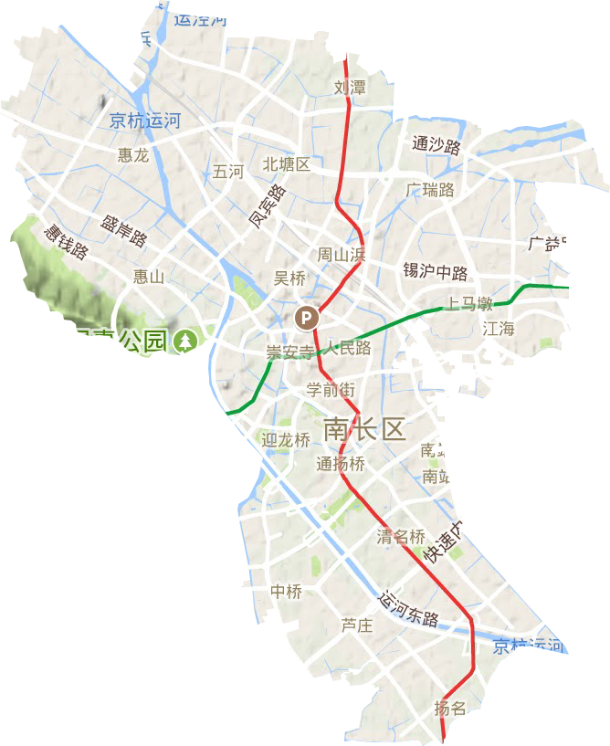 梁溪區地形圖