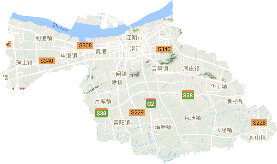 江陰市地形圖