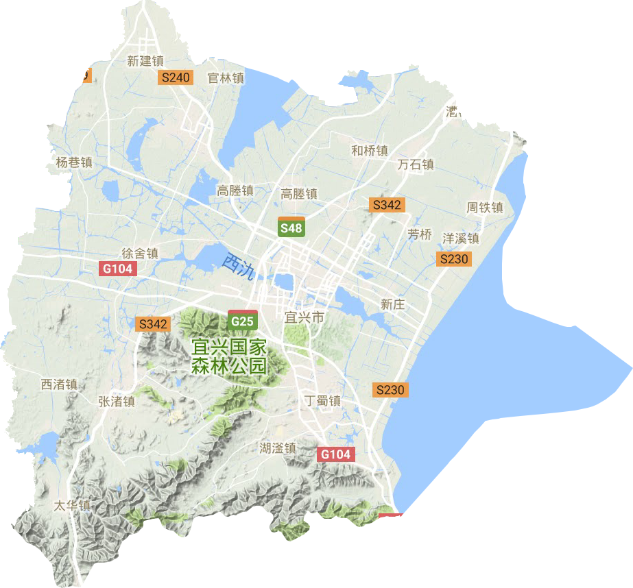 宜興市地形圖