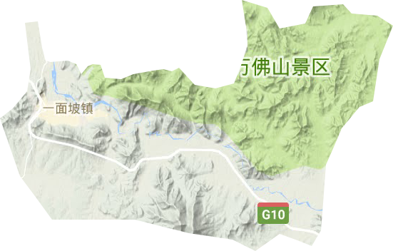 一面坡鎮(zhèn)地形圖