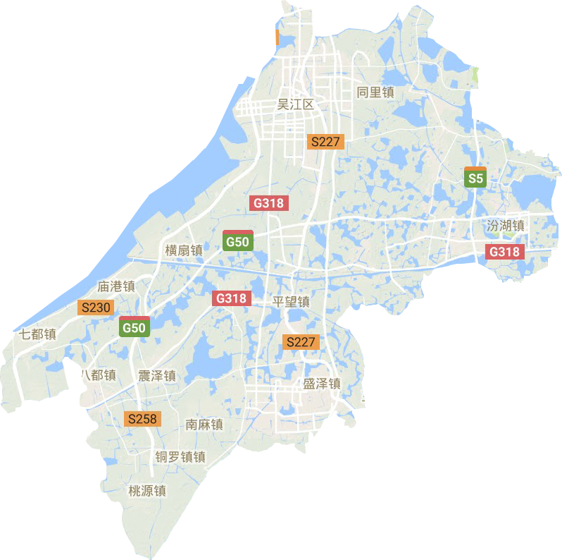 吳江區地形圖