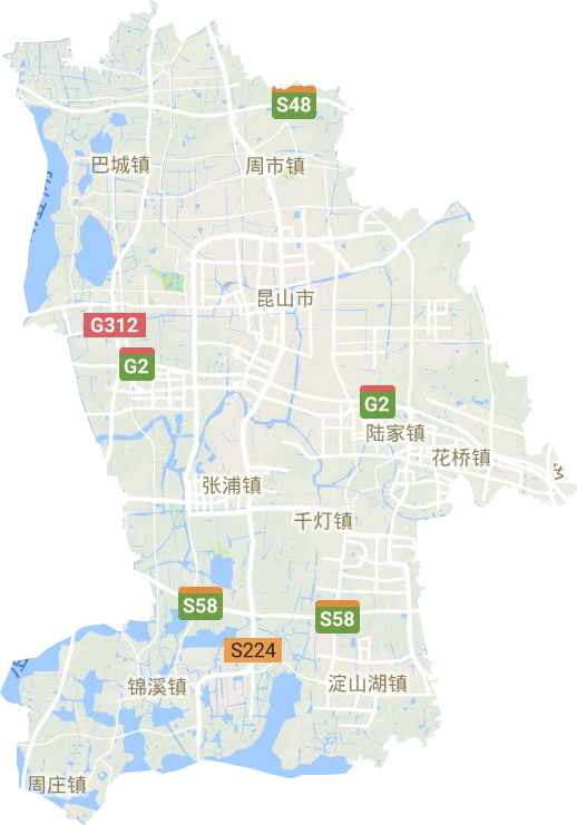 昆山市地形圖