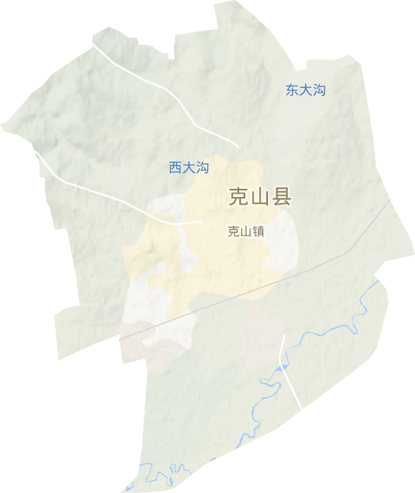 克山鎮地形圖