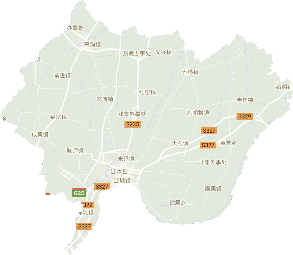 漣水縣地形圖