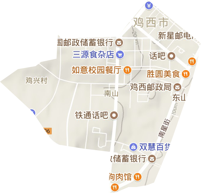 南山街道地形圖