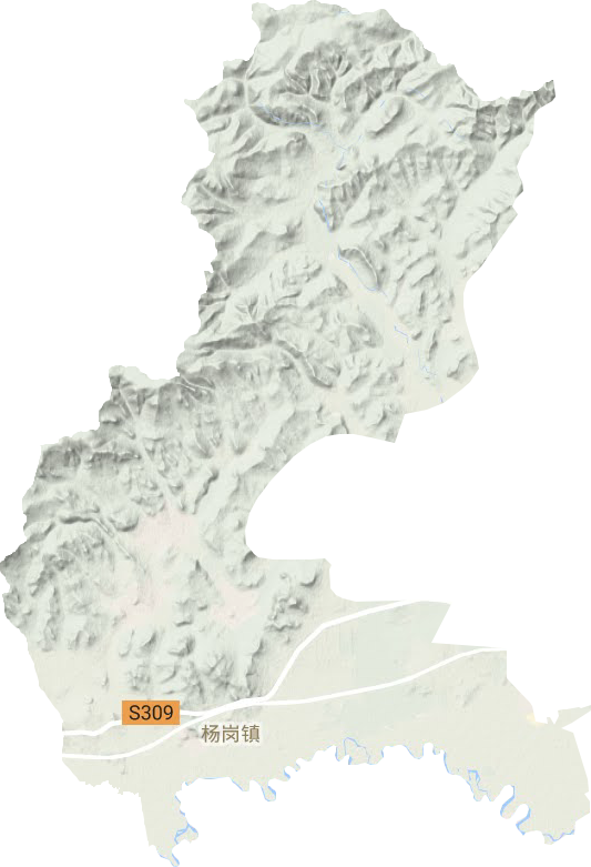 楊崗鎮地形圖