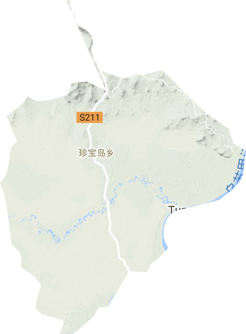 珍寶島鄉地形圖