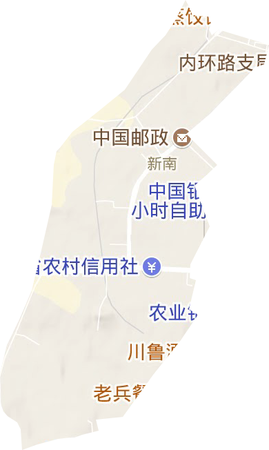 新南街道地形圖